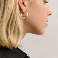 Amaline 18K Gold Plated Hoop Earrings