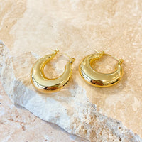 Amaline 18K Gold Plated Hoop Earrings