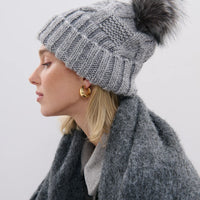 Ambrosia Chunky Knit Beanie Grey
