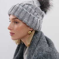Ambrosia Chunky Knit Beanie Grey
