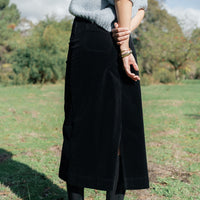 Billie Cord Skirt Midnight