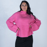 Bree High Neck Knit Pink