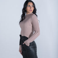 Brooke Ribbed Knit Mocha