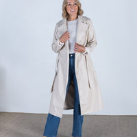 Emerson PU Trench Coat Sand - ONLINE ONLY