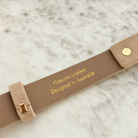 Halley Suede Buckle Belt Stone