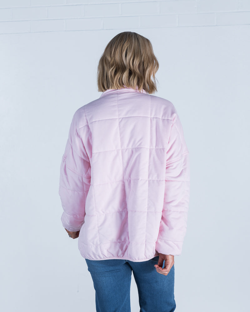 Harper Quilted Jacket Pink ONLINE ONLY