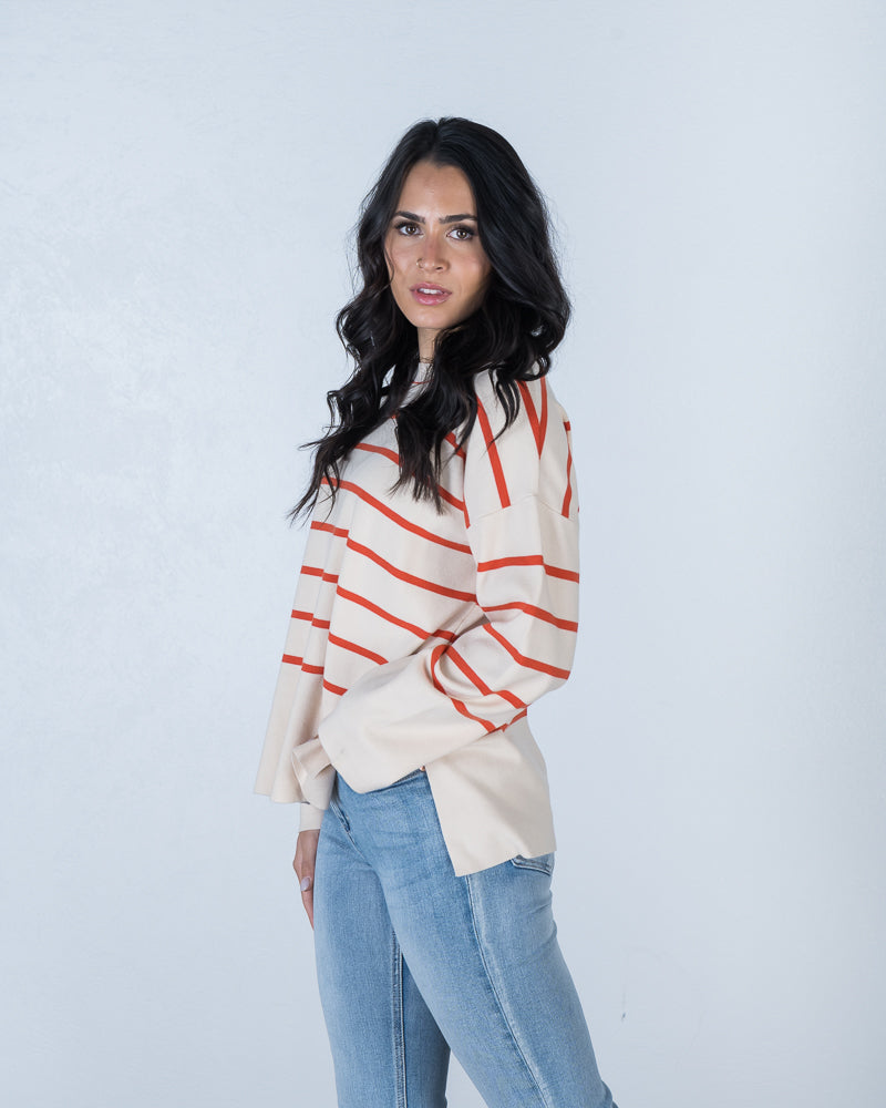 Harper Striped Knit Orange Stripe - ONLINE ORDER