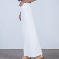 Jordyn Denim Maxi Skirt White