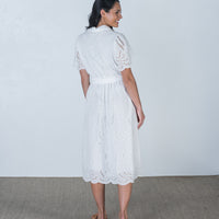 Kitty Broderie Dress White - ONLINE ONLY