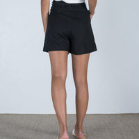 Laura Linen Blend Shorts Black