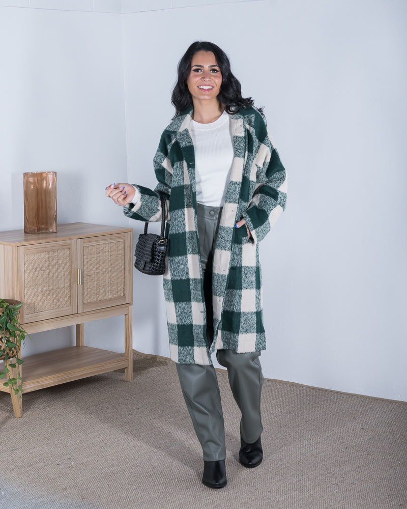 Green on sale plaid coat