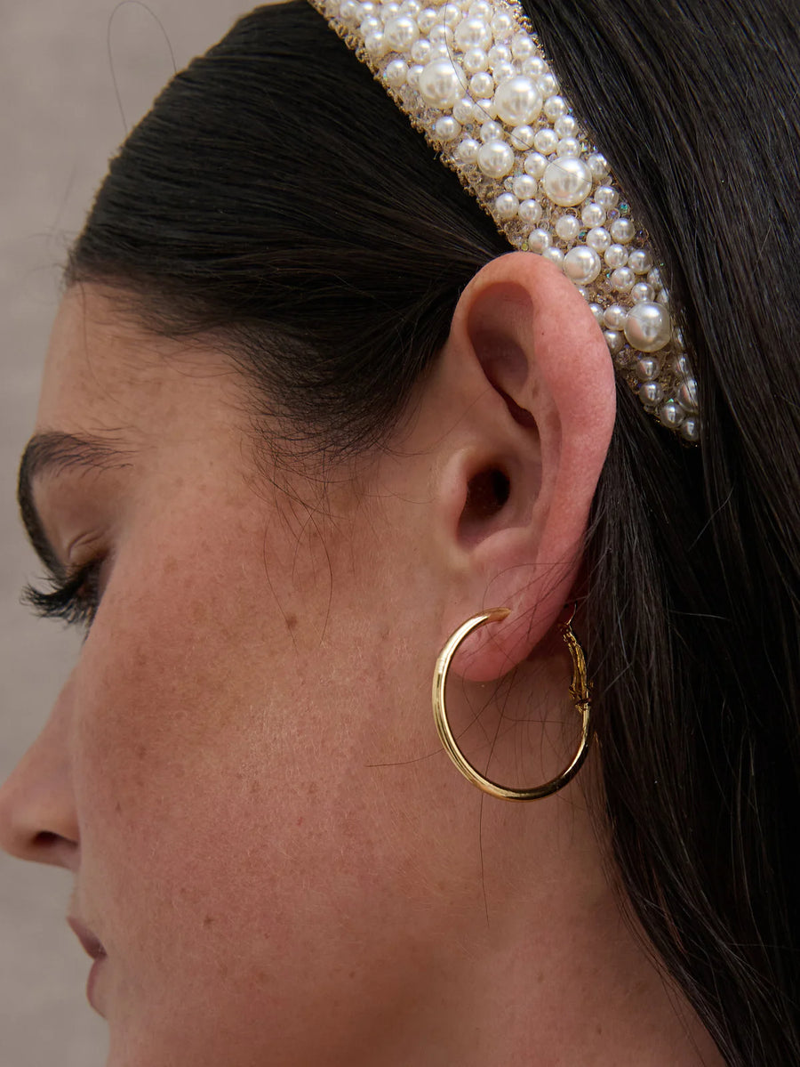 30mm Classic Hoop 18K Gold Coated Earring