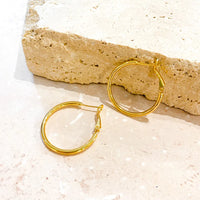 30mm Classic Hoop 18K Gold Coated Earring