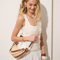 Lenora Banana Straw Bag Natural/Tan