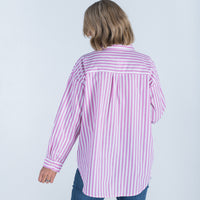 Alayah Striped Shirt Pink/White