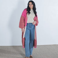 Alexia Chunky Cardigan Multi Pink ONLINE ONLY