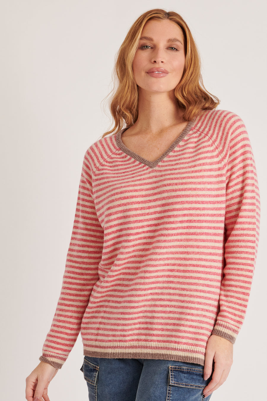 Alyssa Striped Knit Pink/Beige