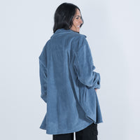 Andy Cord Shacket Blue