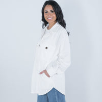 Andy Cord Shacket Winter White