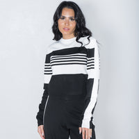 Angie Block Stripe Knit Black/White - ONLINE ONLY