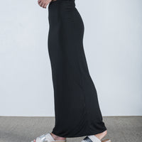 Annie Fitted Maxi Skirt Black