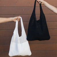 Benny Crochet Tote Bag Black