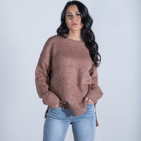 Bess Essential Crew Knit Cocoa Marle