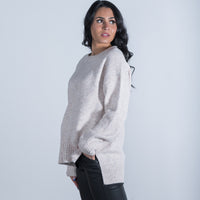 Bess Essential Crew Knit Nude Marle