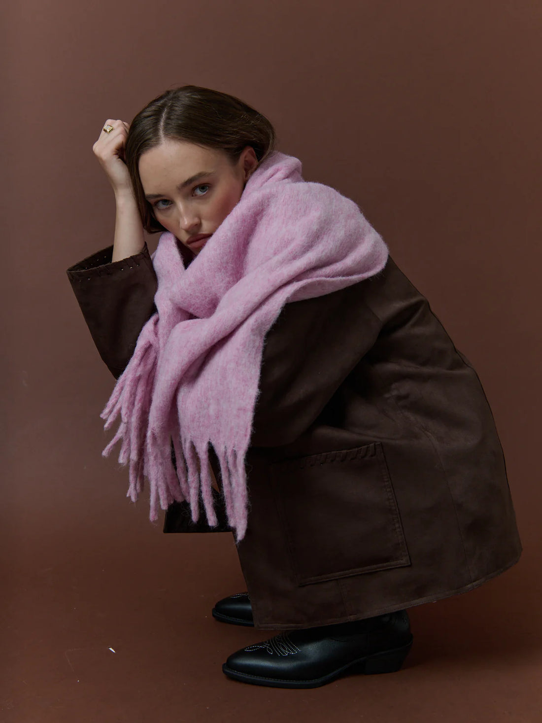 Betty Fluffy Scarf Pink