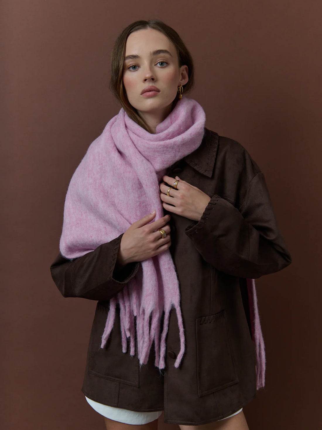 Betty Fluffy Scarf Pink