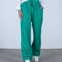 Billie Linen Pants Green