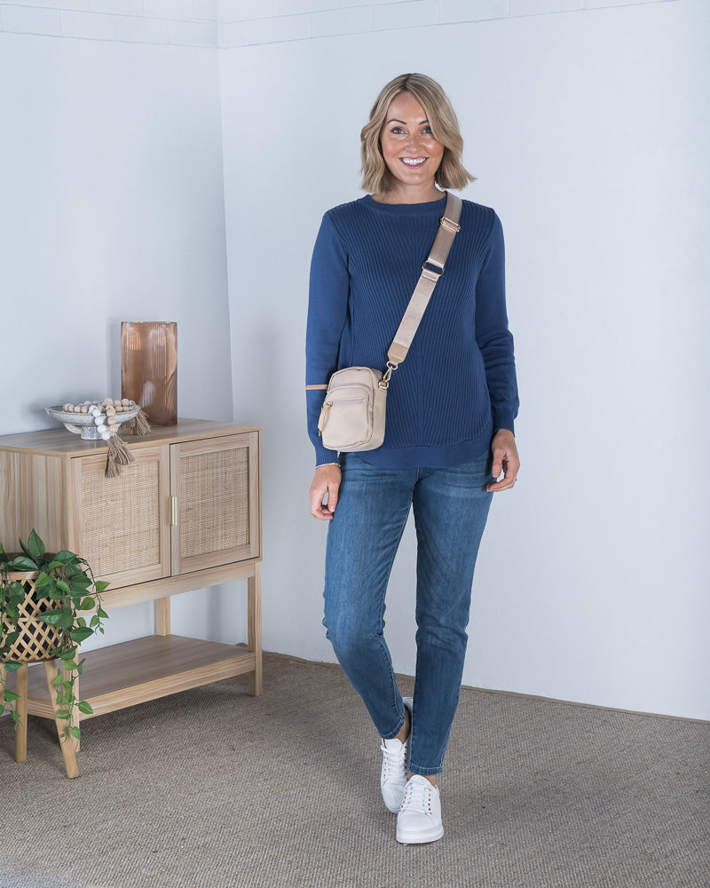 Bindi Side Zip Knit Cobalt