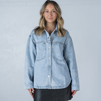 Bobbie Denim Shacket Light Wash