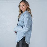 Bobbie Denim Shacket Light Wash