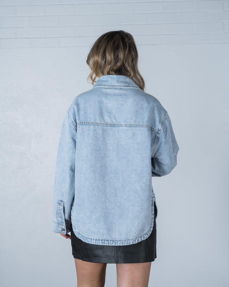 Bobbie Denim Shacket Light Wash