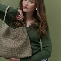 Calla Woven Handbag Olive