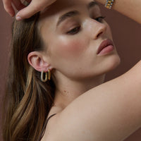 Camilie Pave 18K Gold Coated Earrings