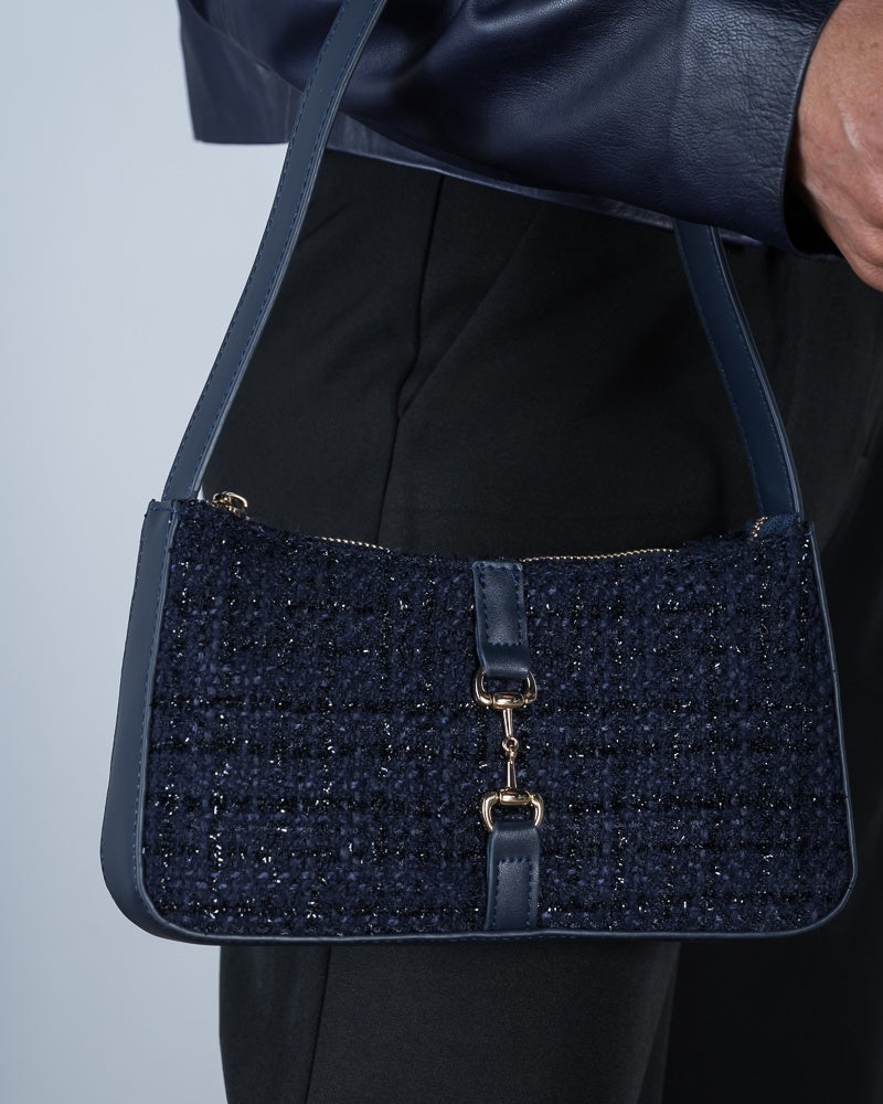 Chloe Boucle Handbag Navy