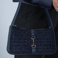 Chloe Boucle Handbag Navy