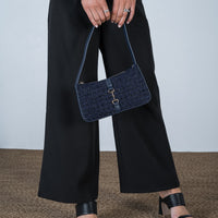 Chloe Boucle Handbag Navy