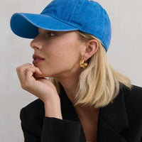 Christina Cotton Baseball Cap Blue