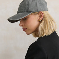 Christina Cotton Baseball Cap Grey