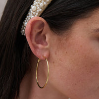 50mm Classic Hoop 18K Gold Coated Earring