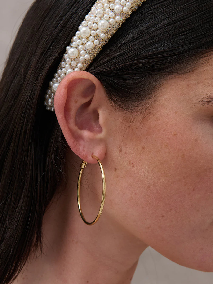 50mm Classic Hoop 18K Gold Coated Earring