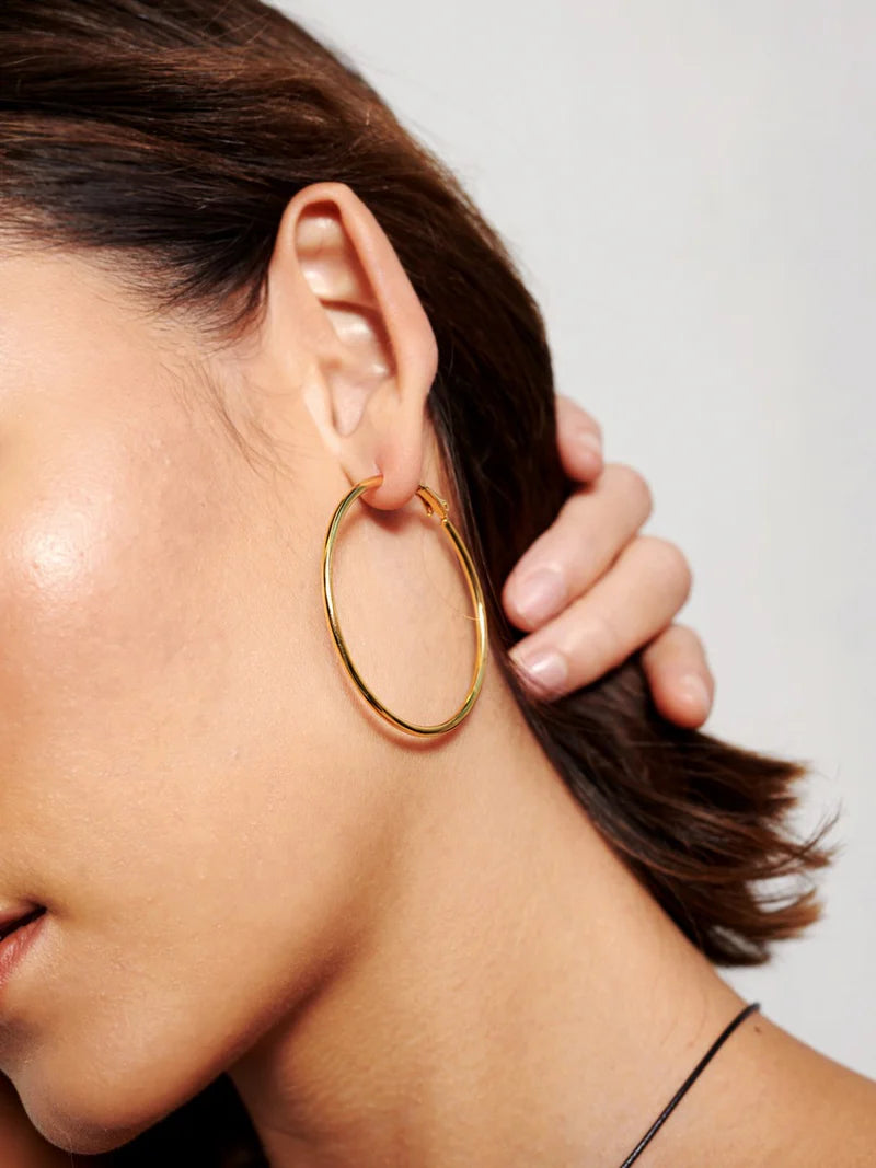 50mm Classic Hoop 18K Gold Coated Earring