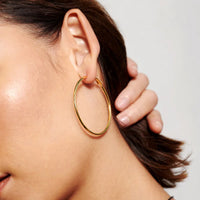 50mm Classic Hoop 18K Gold Coated Earring