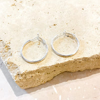 30mm Classic Hoop Sterling Silver Coated Earring