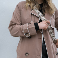 Contrast Piping Trench Coat Mocha