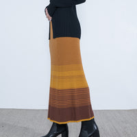 Dakota Knitted Skirt Mustard