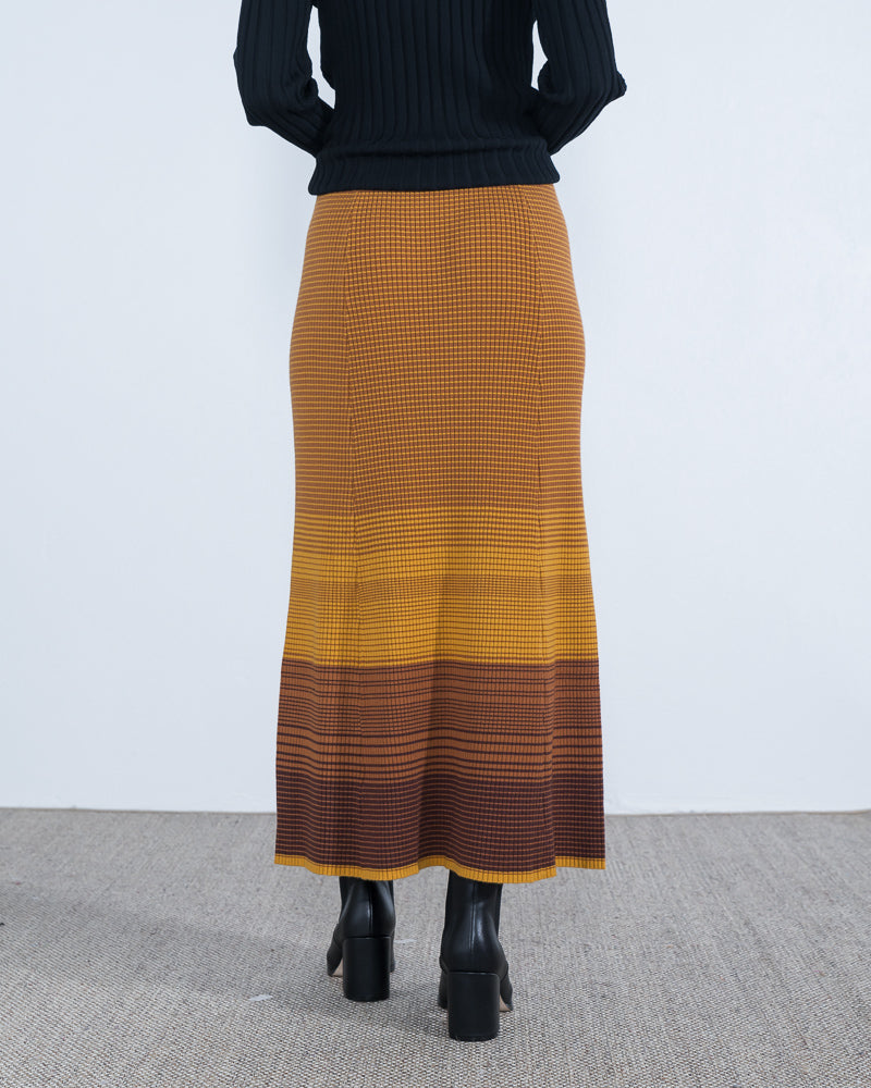 Dakota Knitted Skirt Mustard